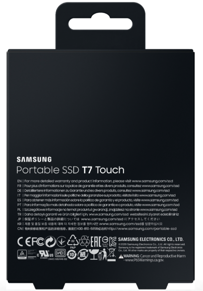 Disque dur SSD externe Samsung T7 Touch - 1TB - USB 3.2 Gen.2