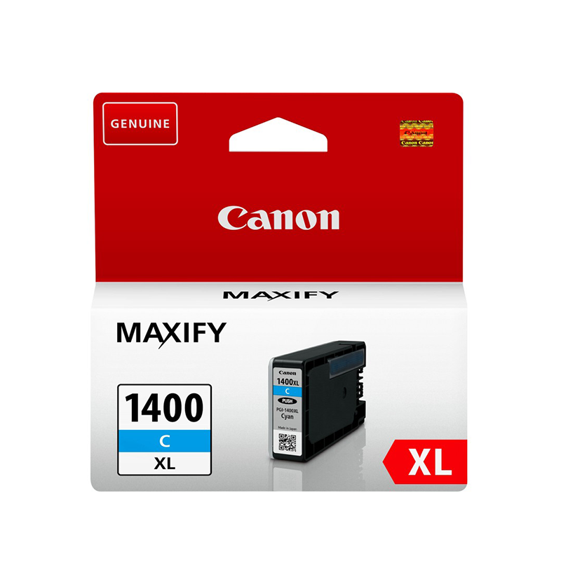 Canon PGI-1400XL C Cyan - Cartouche d'encre grande capacité Canon d'origine (9202B001AA)