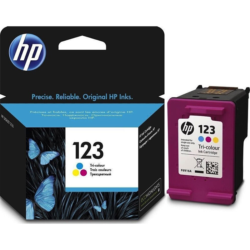 HP 123 trois couleurs - Cartouche d'encre HP d'origine (F6V16AE) prix Maroc
