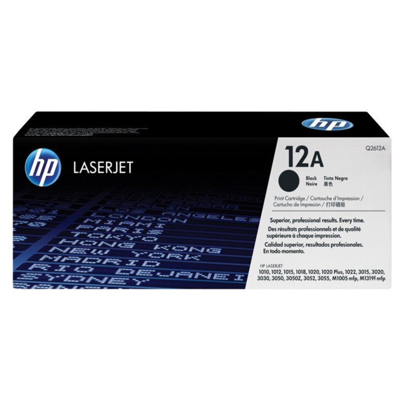 HP 12A Noir Q2612A - Toner LaserJet d'origine