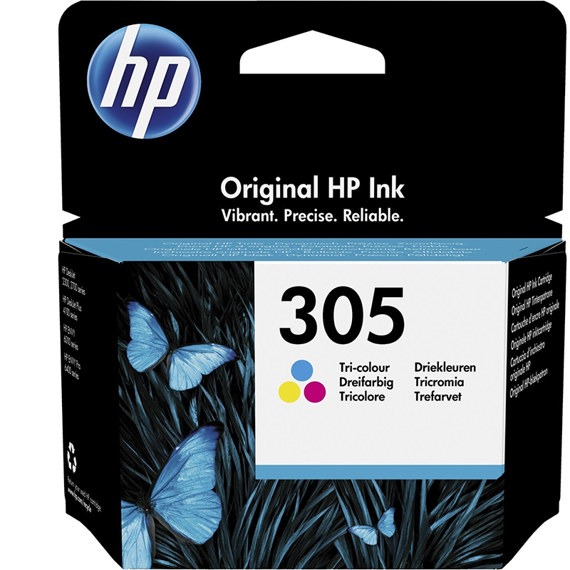 HP 305 trois couleurs - Cartouche d'encre HP d'origine (3YM60AE)