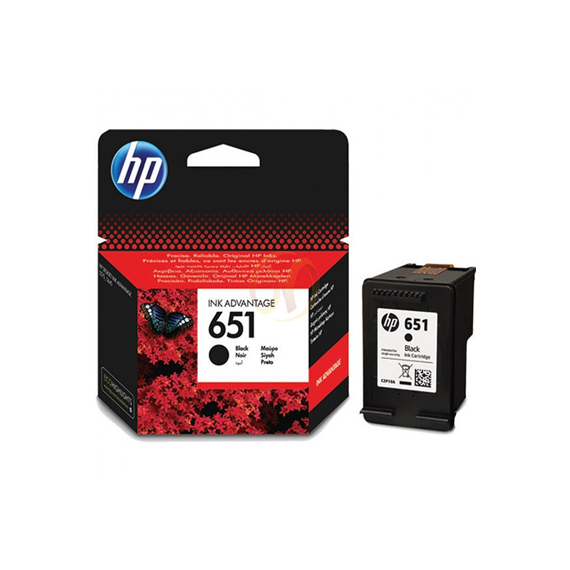 HP 651 Noir - Cartouche d'encre HP d'origine (C2P10AE)