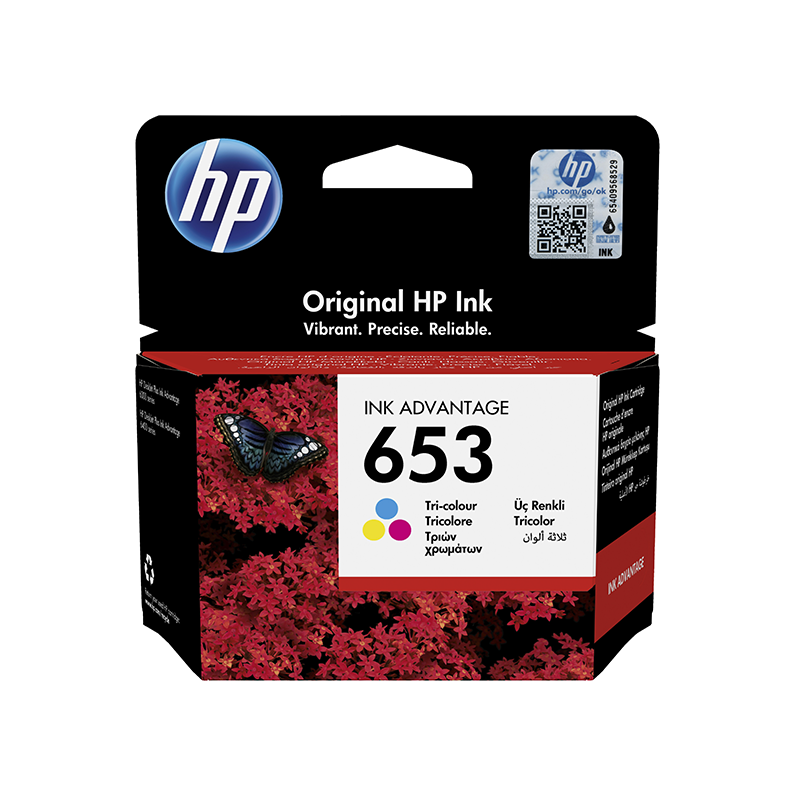 HP 653 Couleur - Cartouche d'encre HP d'origine Ink Advantage (3YM74AE)