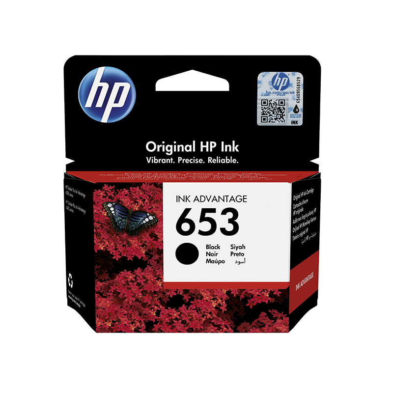 HP 653 noir - Cartouche d'encre HP d'origine Ink Advantage (3YM75AE)