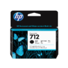 HP 712 Noir - Cartouche d'encre grande capacité HP d'origine (3ED71A)