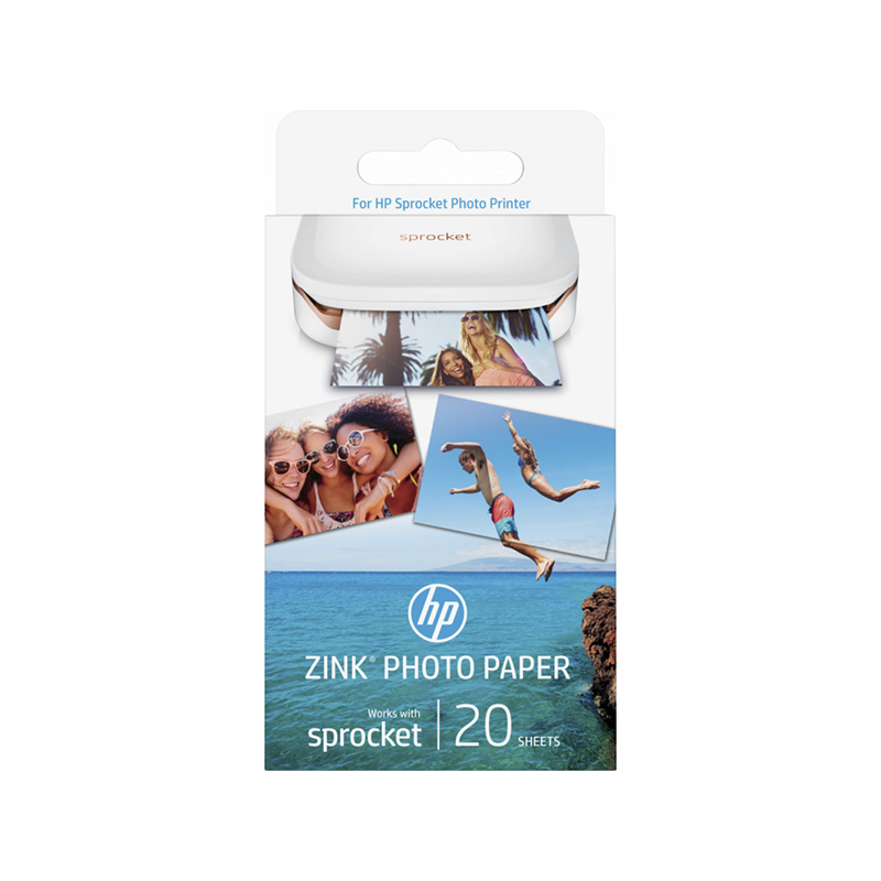 Imprimante photo portative Sprocket 2 x 3 po Instant photo de HP (Noir  Noir) Ensemble de papier Zink