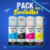 Pack 103 bouteilles d'encre Ecotank (noir, cyan, magenta, jaune)