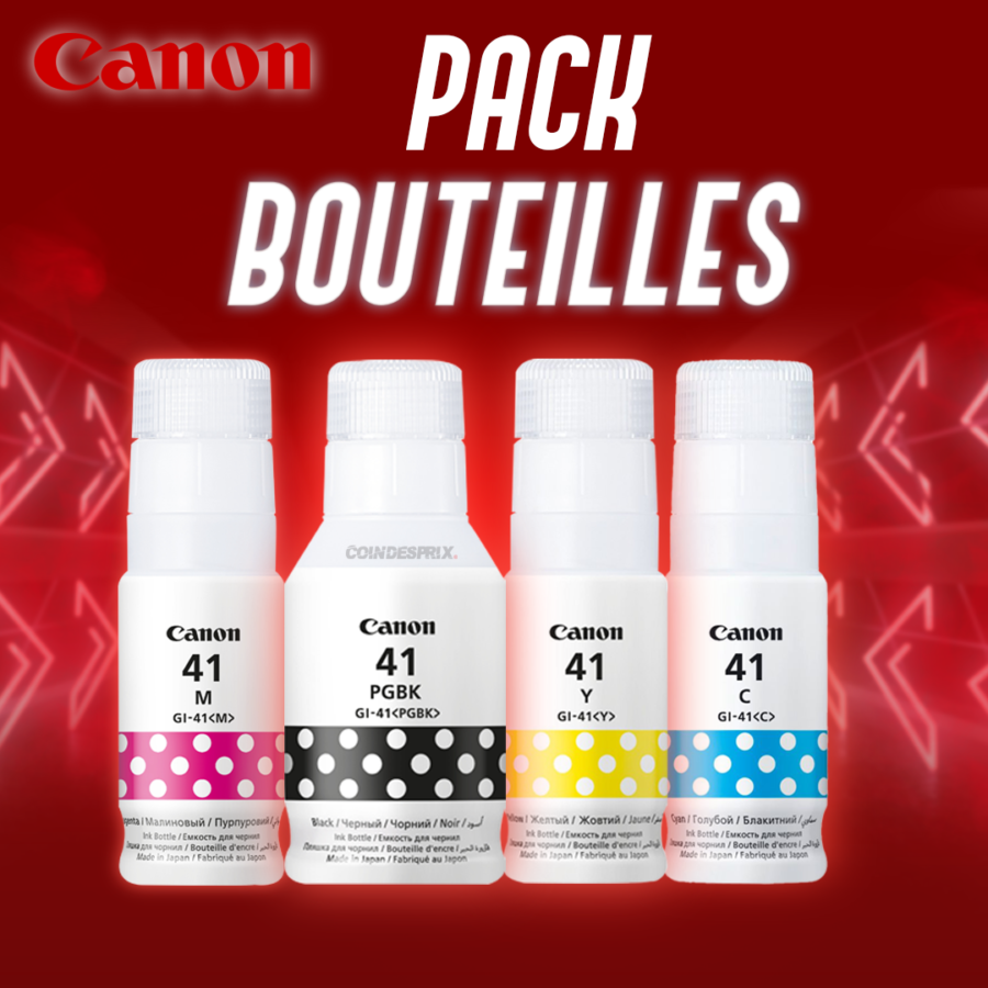 Pack bouteilles d’encre GI-41 pour les imprimantes