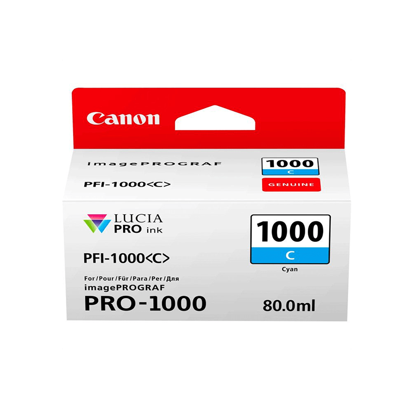 Canon PFI-1000C Cyan - Cartouche d'encre Canon d'origine (0547C001AA)