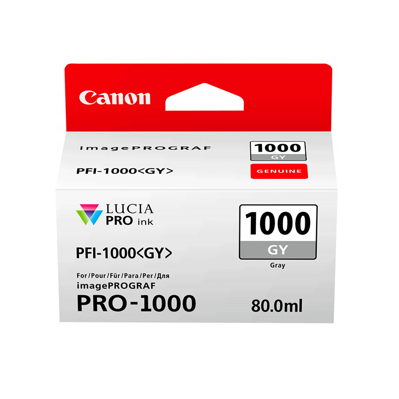 Canon PFI-1000 GY Gris - Cartouche d'encre Canon d'origine (0552C001AA)