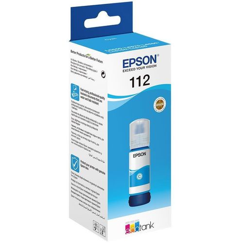 Epson 112 Cyan Bouteille d'encre Epson EcoTank d'origine (C13T06C24A)