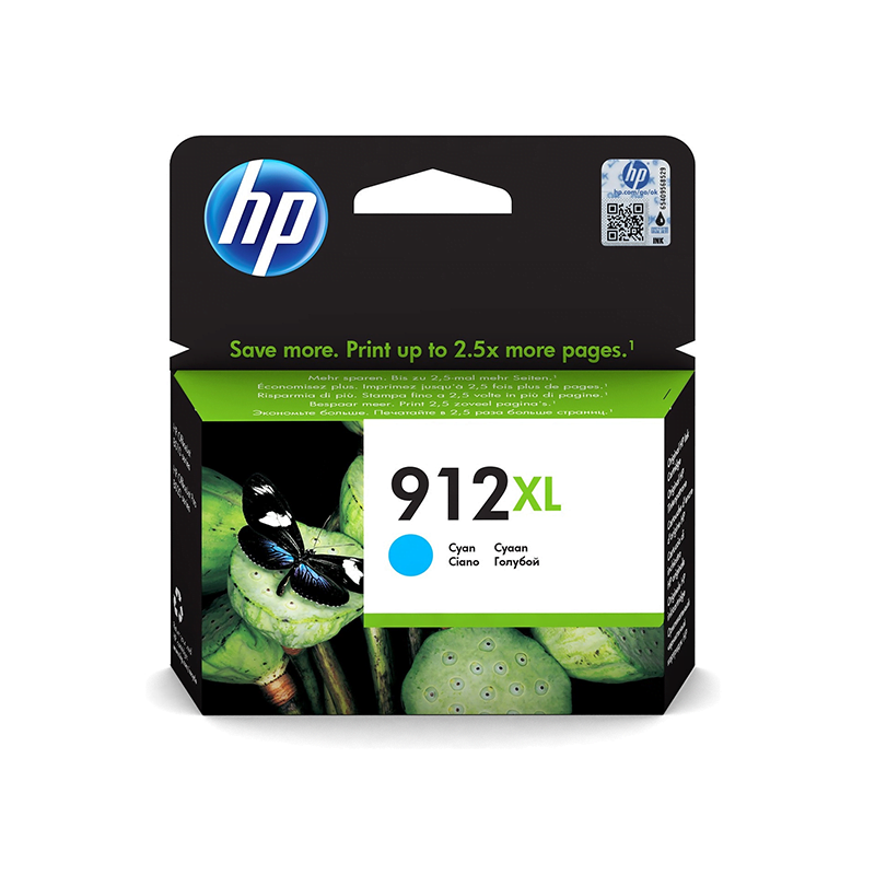 HP 912XL Cyan - Cartouche d'encre grande capacité HP d'origine (3YL81AE)