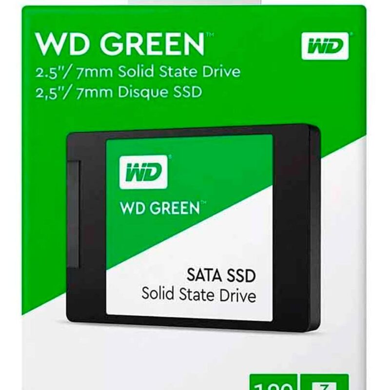 Disque SSD interne PC Western Digital Green 120 Go - SATA III 6 Gb/s - 2.5"/7 mm jusqu'à 550 Mo/s (WDS120G2G0A)