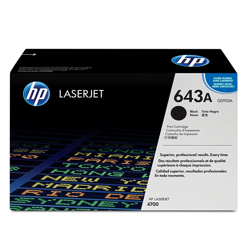 HP 643A Noir (Q5950A) - Toner HP LaserJet d'origine