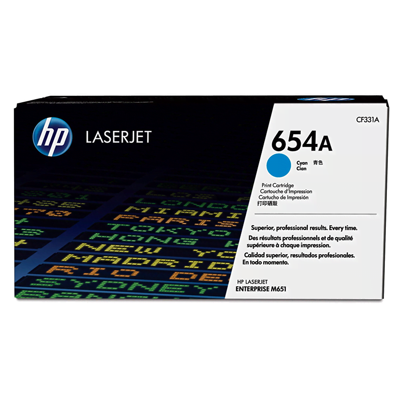 HP 654A Cyan (CF331A) - Toner HP LaserJet d'origine