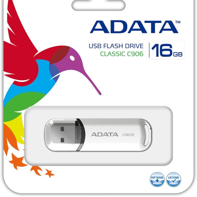 Clé USB ADATA Classic Series C008 16GB blanc (AC906-16G-RWH)