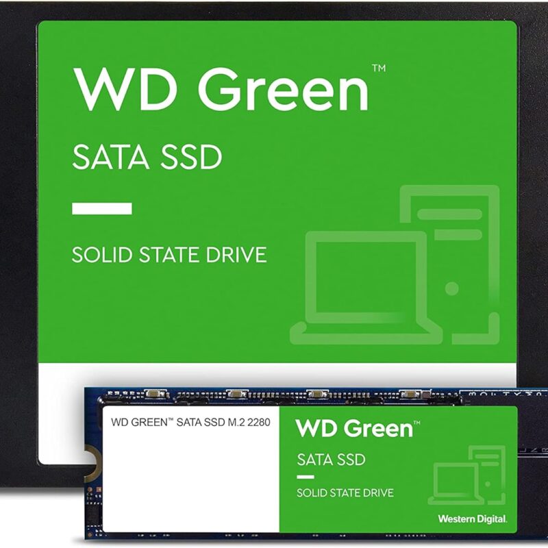 Disque SSD interne Western Digital Green 1 To - SATA III 6 Gb/s - 2.5/7 mm - jusqu'à 545 Mo/s (WDS100T3G0A)