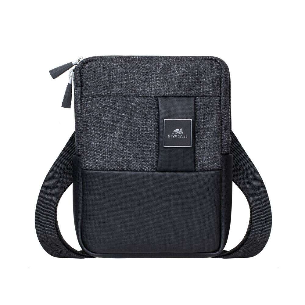 Sac à bandoulière Rivacase Lantau 8810 noir melange pour tablette jusqu'à 8"