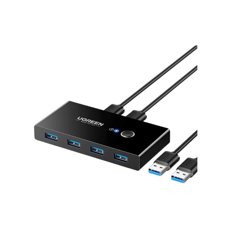 Switch USB 3.0 Ugreen 4 Ports pour 2 PC (30768)