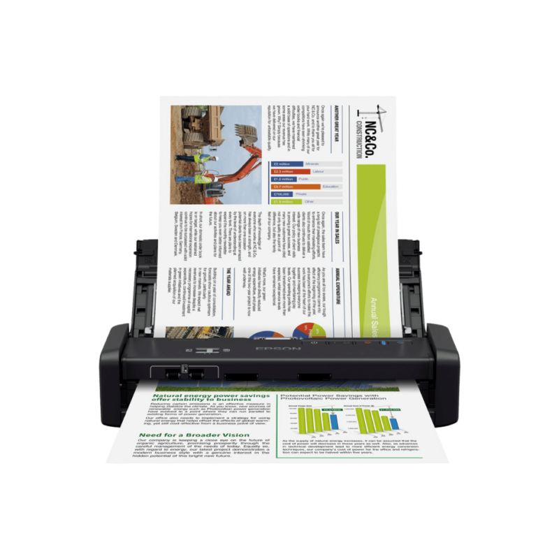 Scanner portable Epson WorkForce DS-360W avec Wi-Fi et batterie (B11B242401)