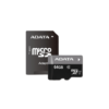 Carte Mémoire ADATA Micro SDHC Class 10 avec Adaptateur (AUSDX64GUICL10-RA1)