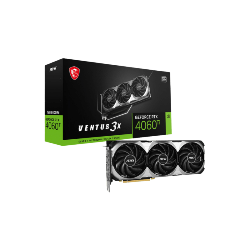 Carte Graphique MSI GeForce RTX 4060 TI VENTUS 3X 16G OC (MSI_912-V517-013)