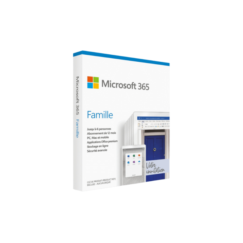 Famille Microsoft M365 Abonnement français 1 an (6GQ-01921)