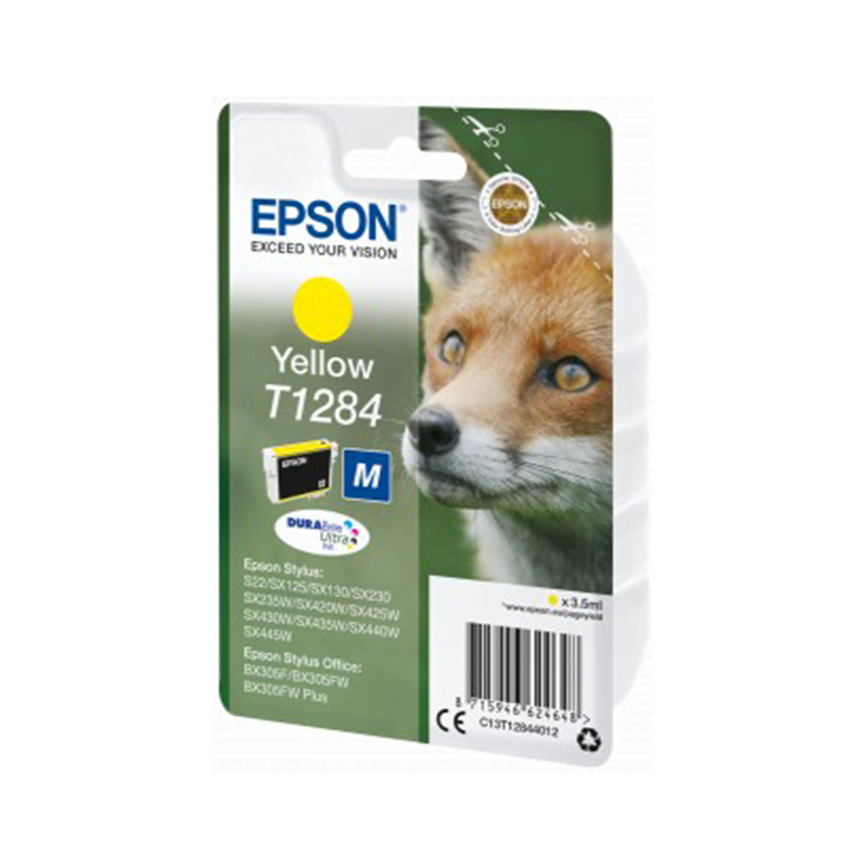 Cartouche Epson Renard - Encre DURABrite Ultra Jaune (C13T12844012)