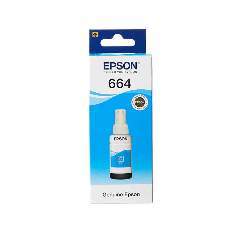 Epson 664 C (T6642) Cyan - Bouteille d'encre Epson d'origine (C13T66424A)