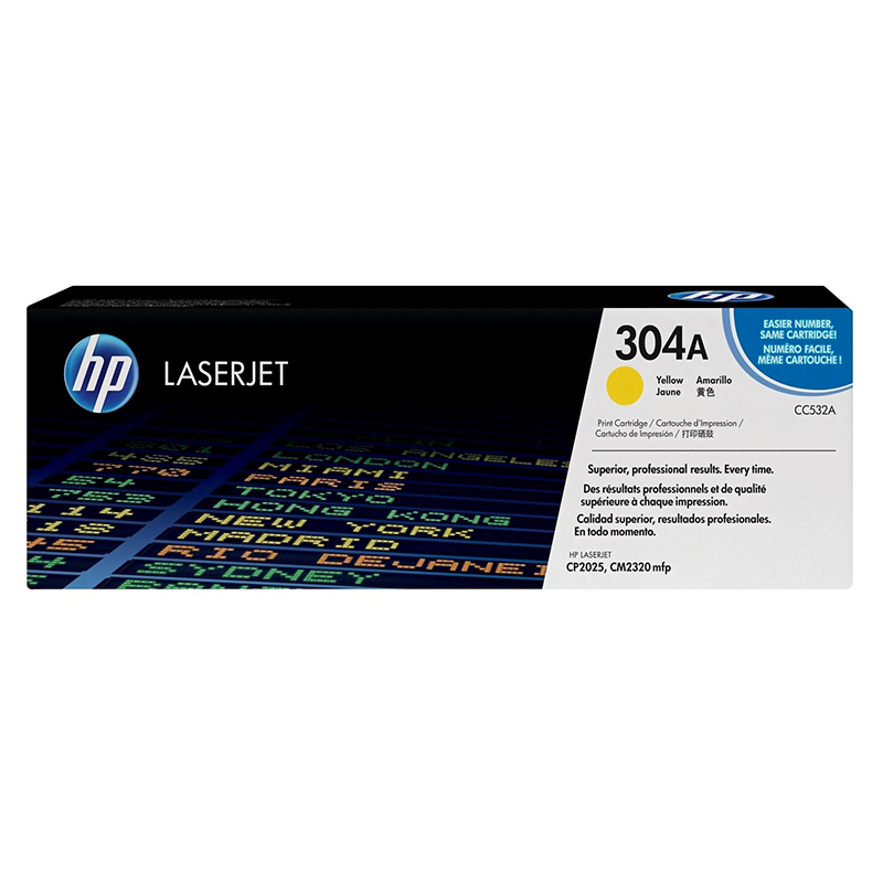 HP 304A Jaune (CC532A) - Toner HP LaserJet d'origine