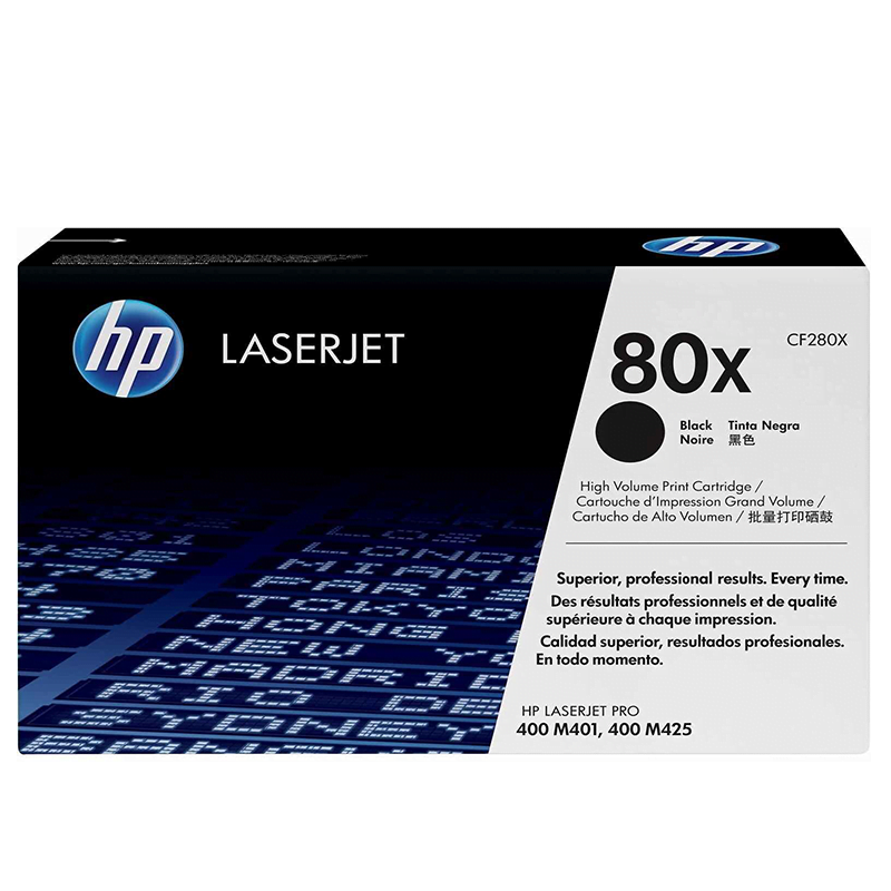 HP 80X Noir (CF280X) - Toner grande capacité HP LaserJet d'origine