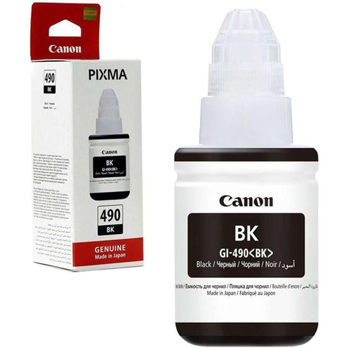 Canon GI-490 BK Noir - Bouteille d'encre Canon d'origine 0663C001AB