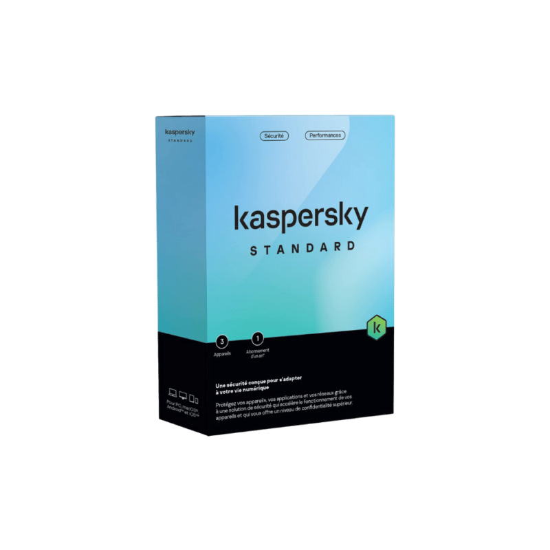 Kaspersky Standard équivalent à Anti-Virus 3 Postes 1 an (KL10418BCFS-FFPMAG)
