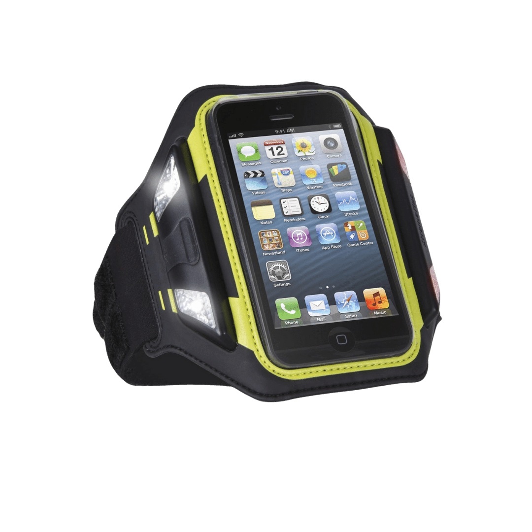 Xtrememac Sportwrap Brassard lumineux en néoprène avec LED pour iPhone 5 et iPod Touch Noir (IPP-LSWN-13)