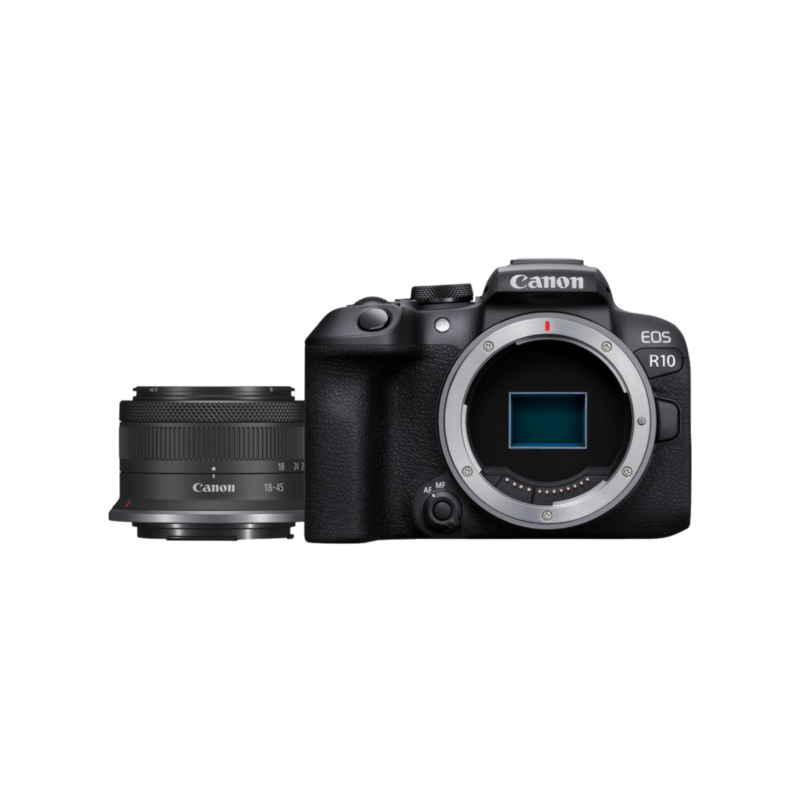 Appareil photo hybride Canon EOS R10 + objectif RF-S 18-45mm F4.5-6.3 IS STM (5331C010AA)