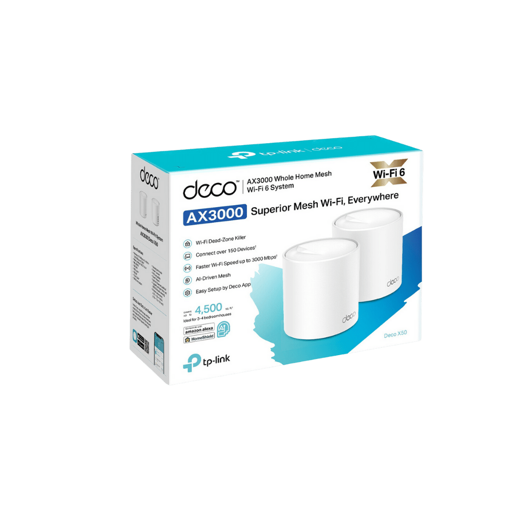 Système Mesh WiFi 6 TP-Link Deco X50 AX3000 2 packs (DECOX50_2-PACK)