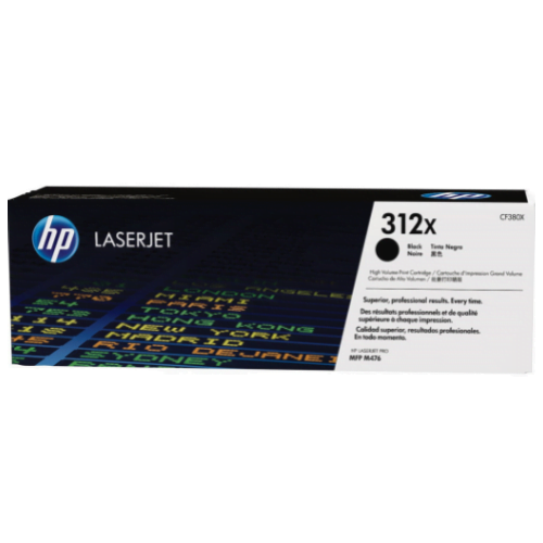 HP 312X Noir (CF380X) - Toner grande capacité HP LaserJet d'origine