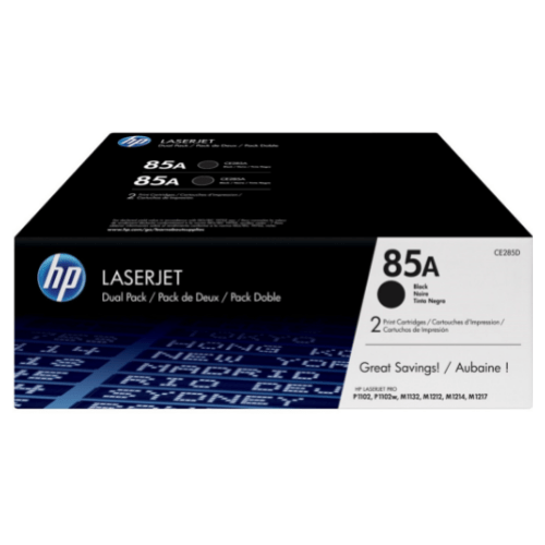 HP 85A Noir (CE285AD) - Pack de 2 toners HP LaserJet d'origine