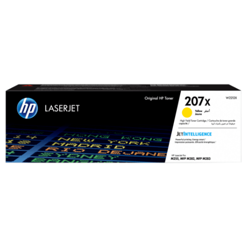 HP 207X High Yield Yellow Original LaserJet Toner Cartridge (W2212X)