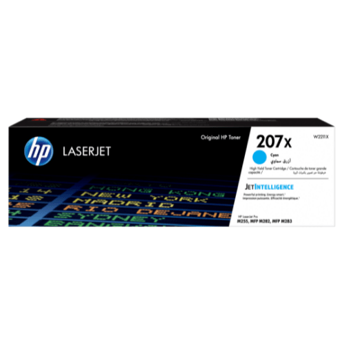 Toner HP 207X (W2211X) cyan de 2450 pages - cartouche laser de marque HP