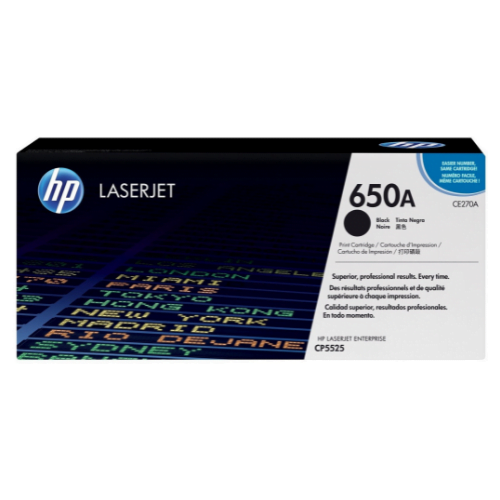 HP 650A Noir (CE270A) - Toner HP LaserJet d'origine