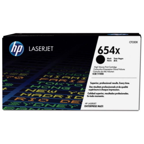 HP 654X Noir (CF330X) - Toner grande capacité HP LaserJet d'origine