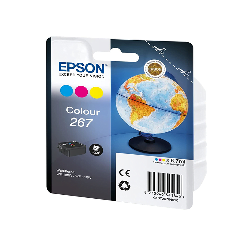 Epson Monobloc Globe 267 - encre DURABrite Ultra 3 couleurs (C13T26704010)