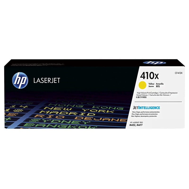 L'image du produit peut différer du produit réel. HP 410X Jaune (CF412X) - Toner grande capacité HP LaserJet d'origine