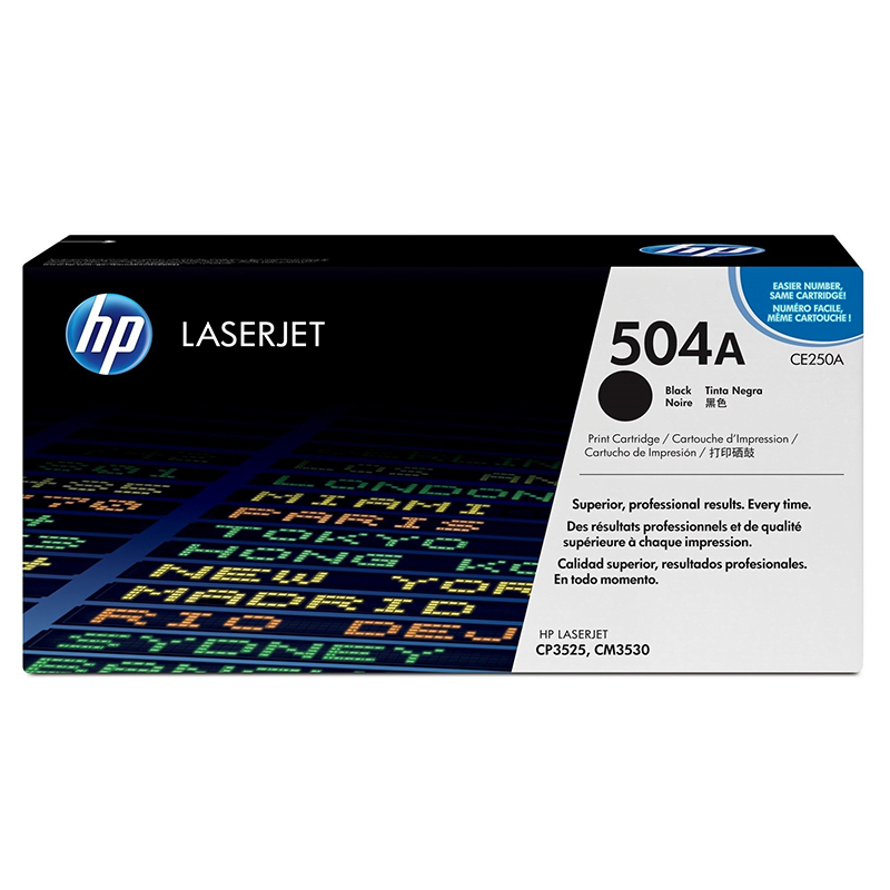 HP 504A Noir (CE250A) - Toner HP LaserJet d'origine