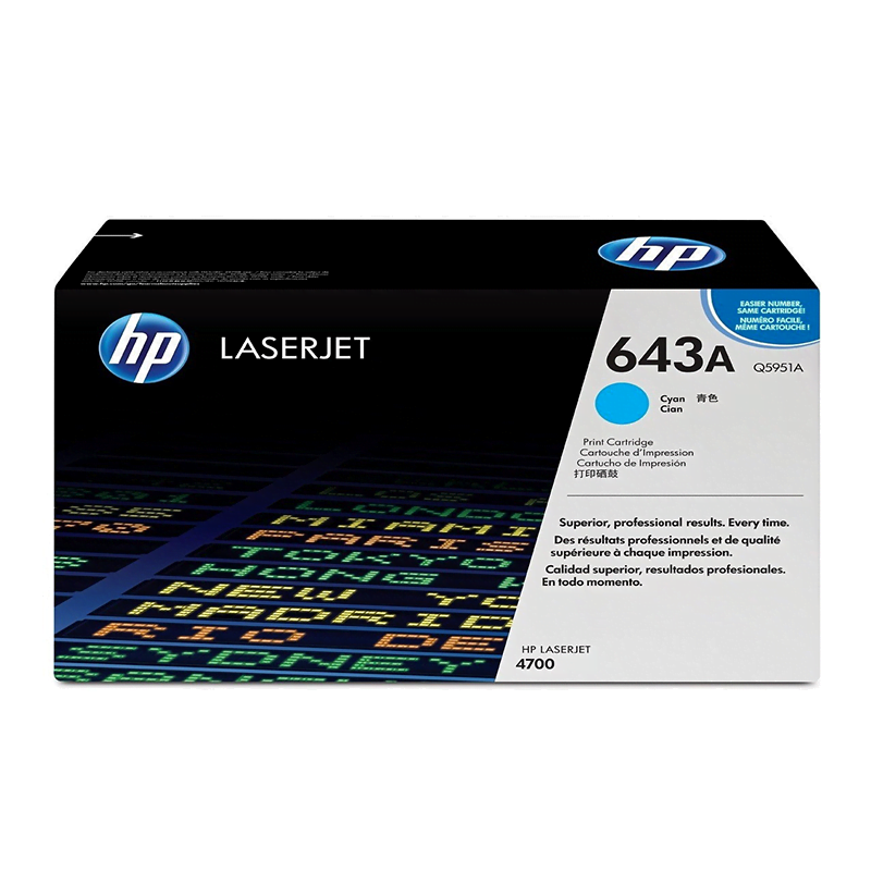 HP 643A Cyan (Q5951A) - Toner HP LaserJet d'origine