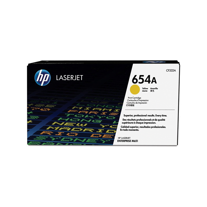 HP 654A Jaune (CF332A) - Toner HP LaserJet d'origine