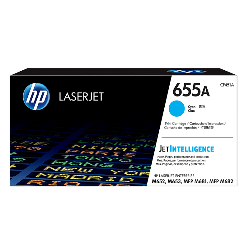 HP 655A Cyan (CF451A) - Toner HP LaserJet d'origine