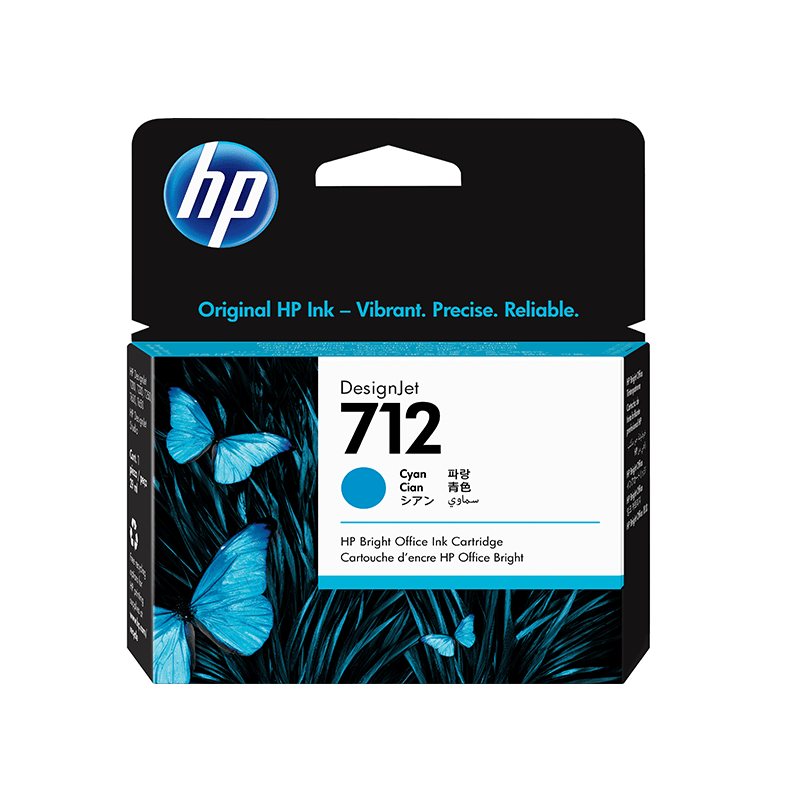 HP 712 Cyan - Cartouche d'encre HP d'origine (3ED67A)