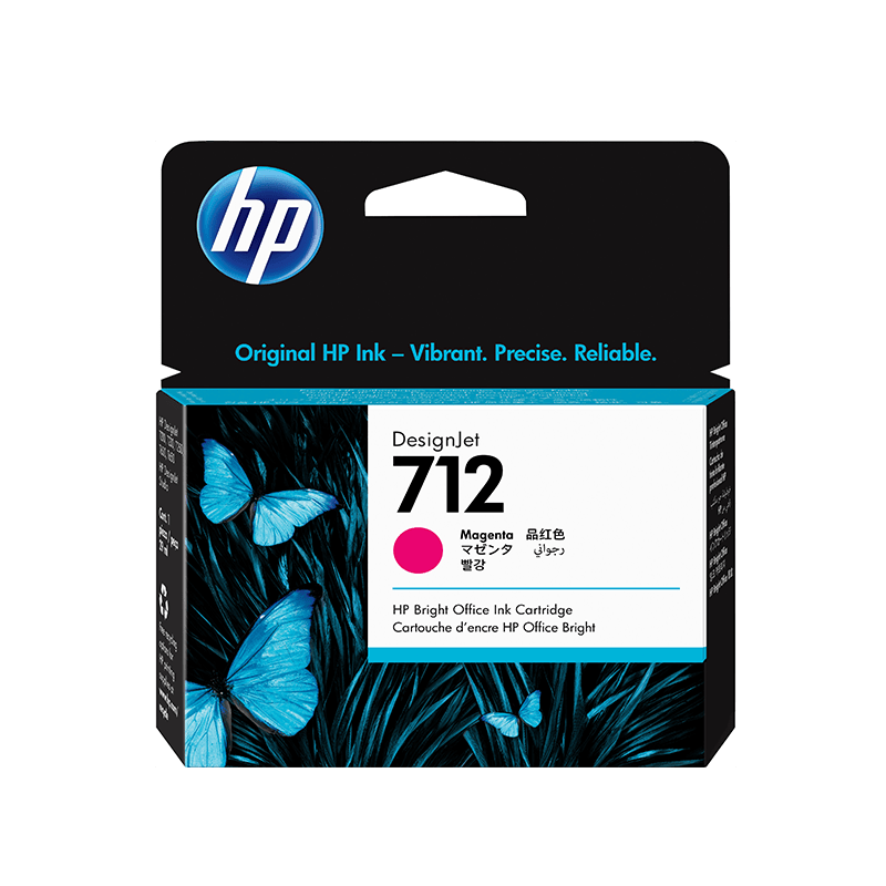 HP 712 Magenta - Cartouche d'encre HP d'origine (3ED68A)